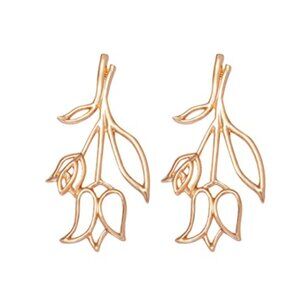 Golden Bloom Flower Earrings